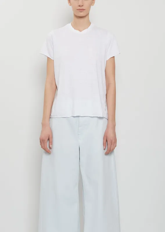 Rico Linen Lieto Tee — White sold by La Garconne