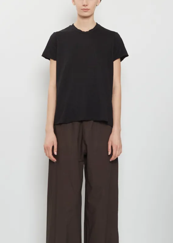 Rico Linen Lieto Tee — Black sold by La Garconne