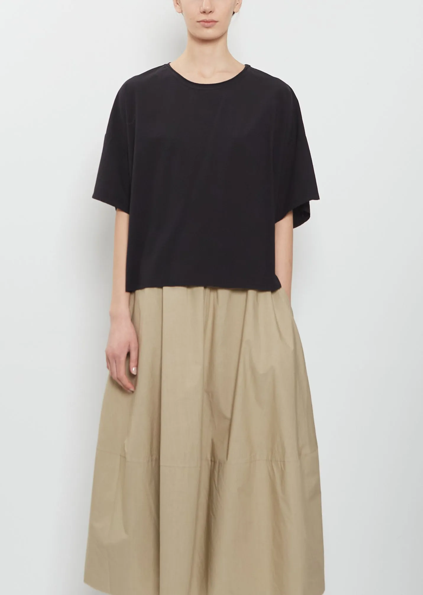 Frida Light Cotton Top — Black sold by La Garconne