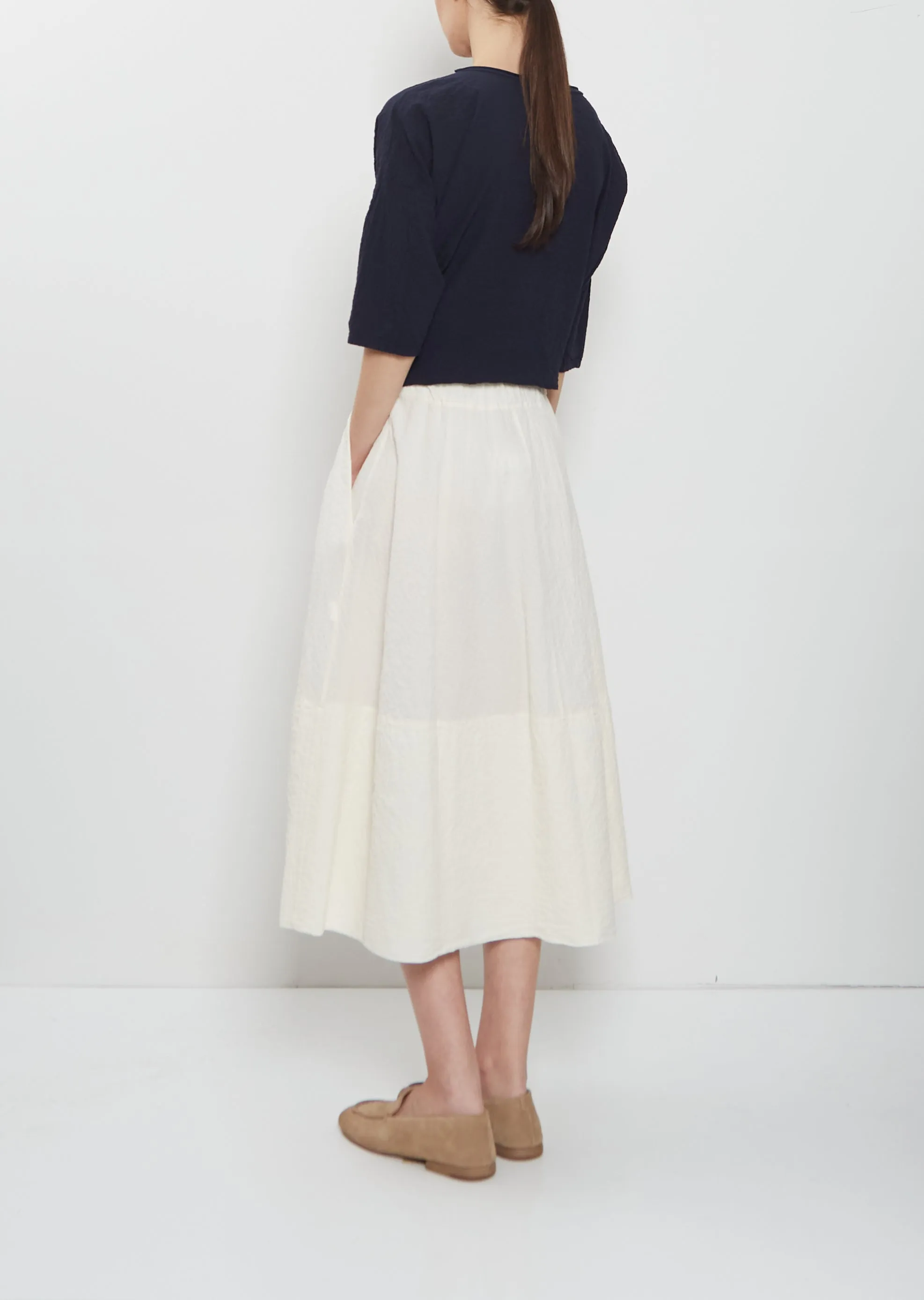 Gea Cotton Rock Skirt — Avorio sold by La Garconne product image thumbnail 3