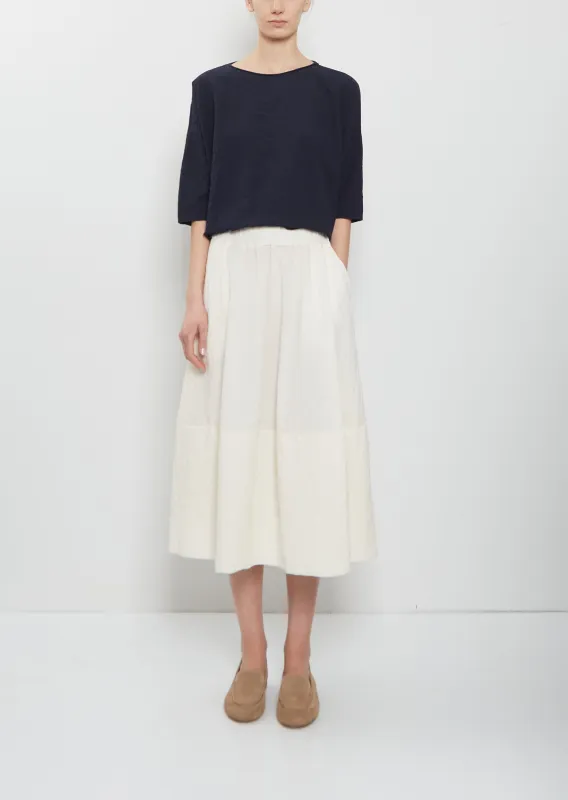 Gea Cotton Rock Skirt — Avorio sold by La Garconne