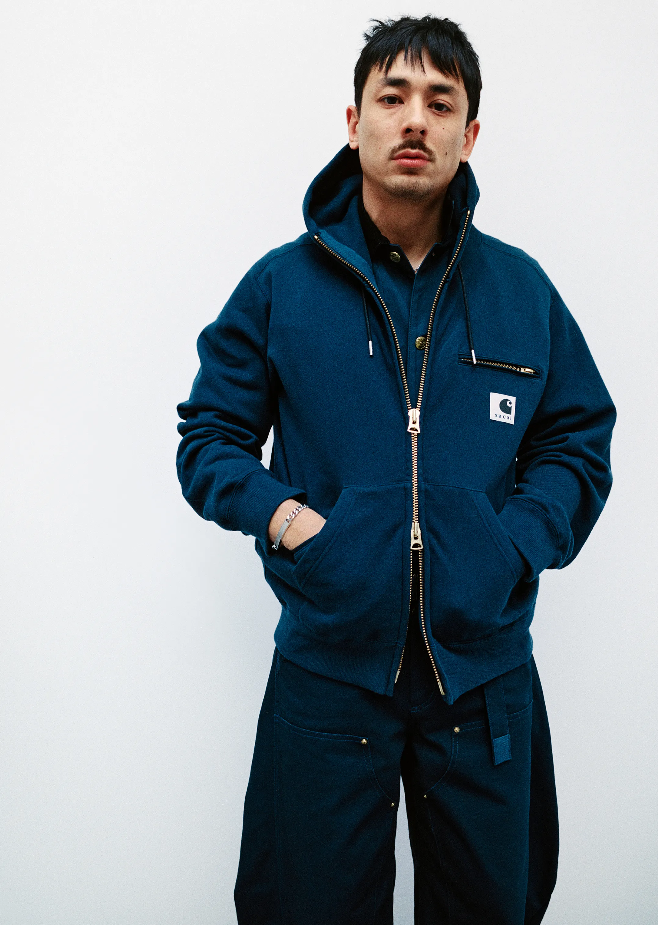 Duck Cotton Canvas Pants — Blue sold by La Garconne product image thumbnail 3