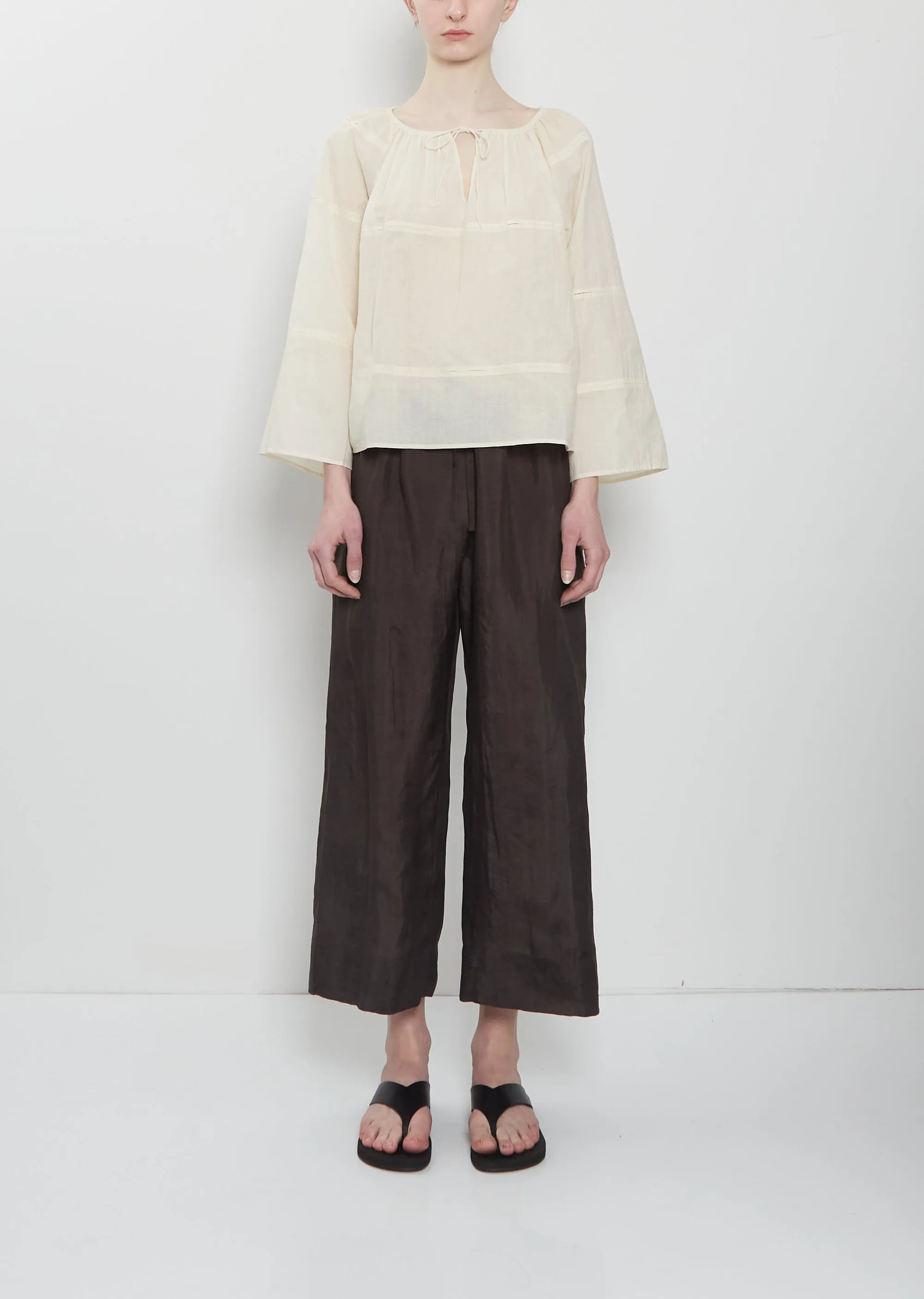Khadi Silk Wide Leg Pants — Sumi sold by La Garconne