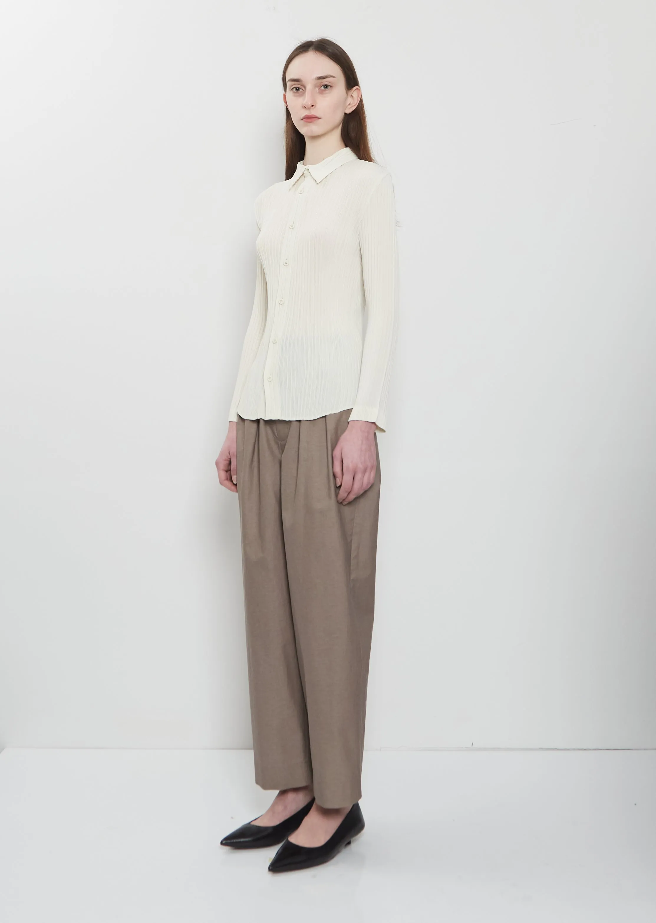 Hatching Pleats Polo sold by La Garconne product image thumbnail 4