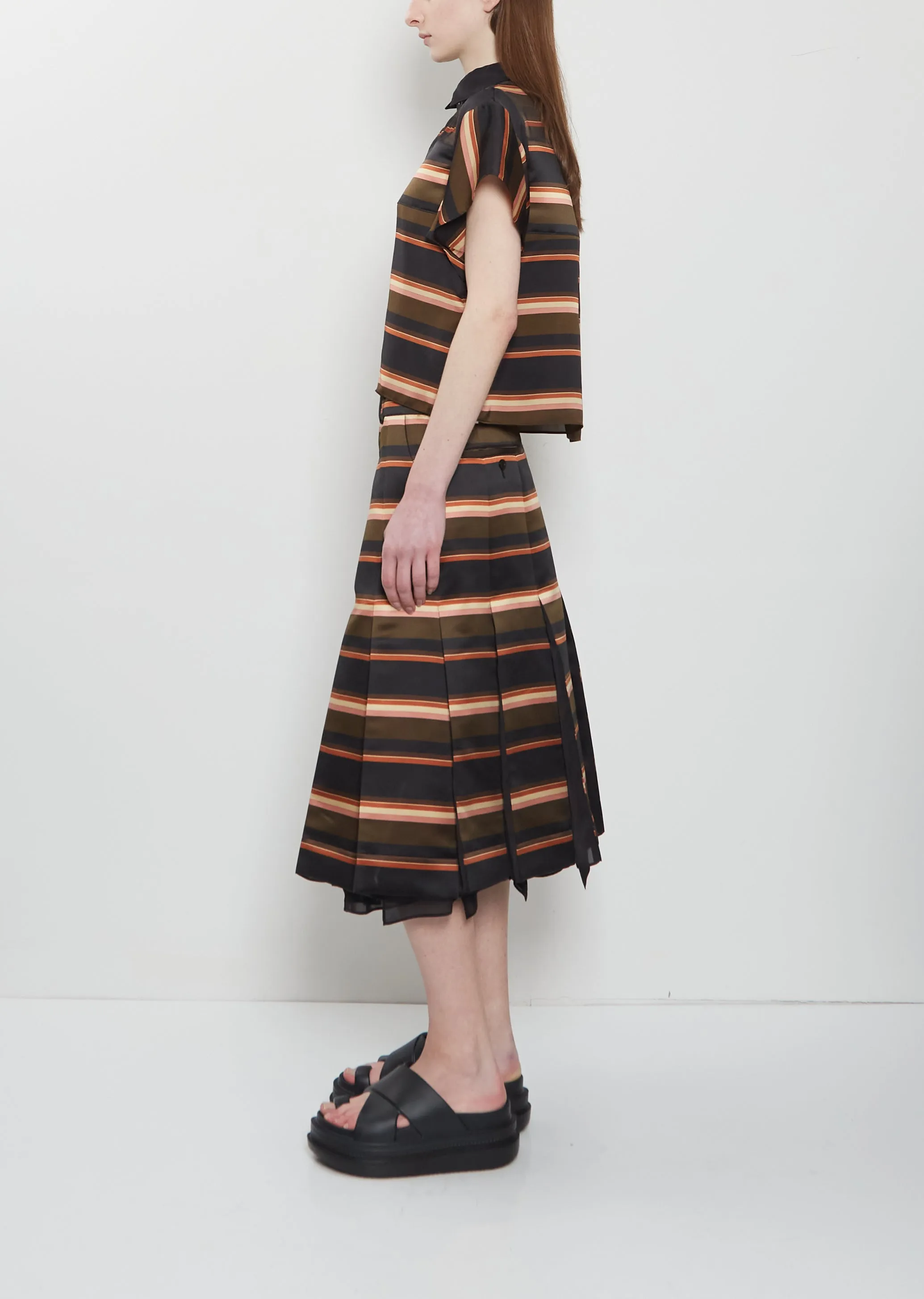 Horizontal Stripe Satin Top sold by La Garconne product image thumbnail 2