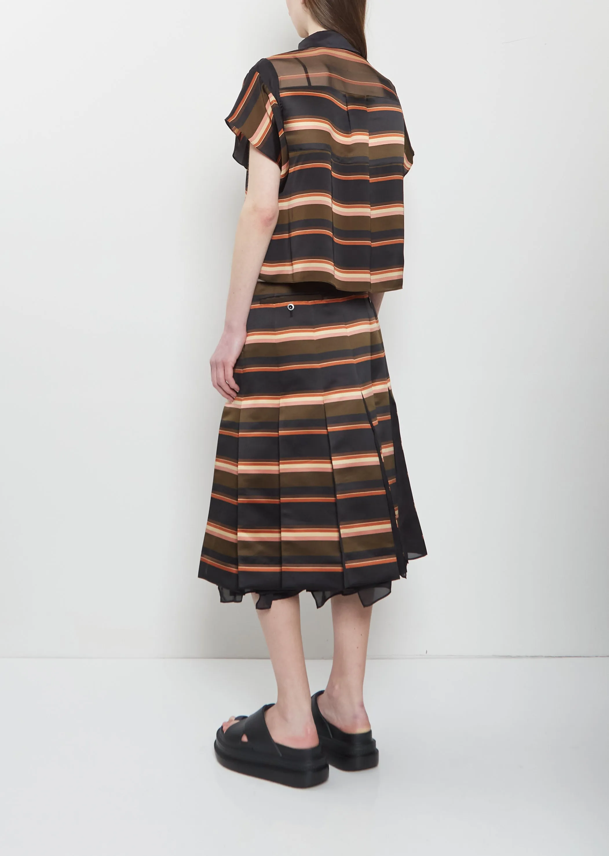 Horizontal Stripe Satin Top sold by La Garconne product image thumbnail 3