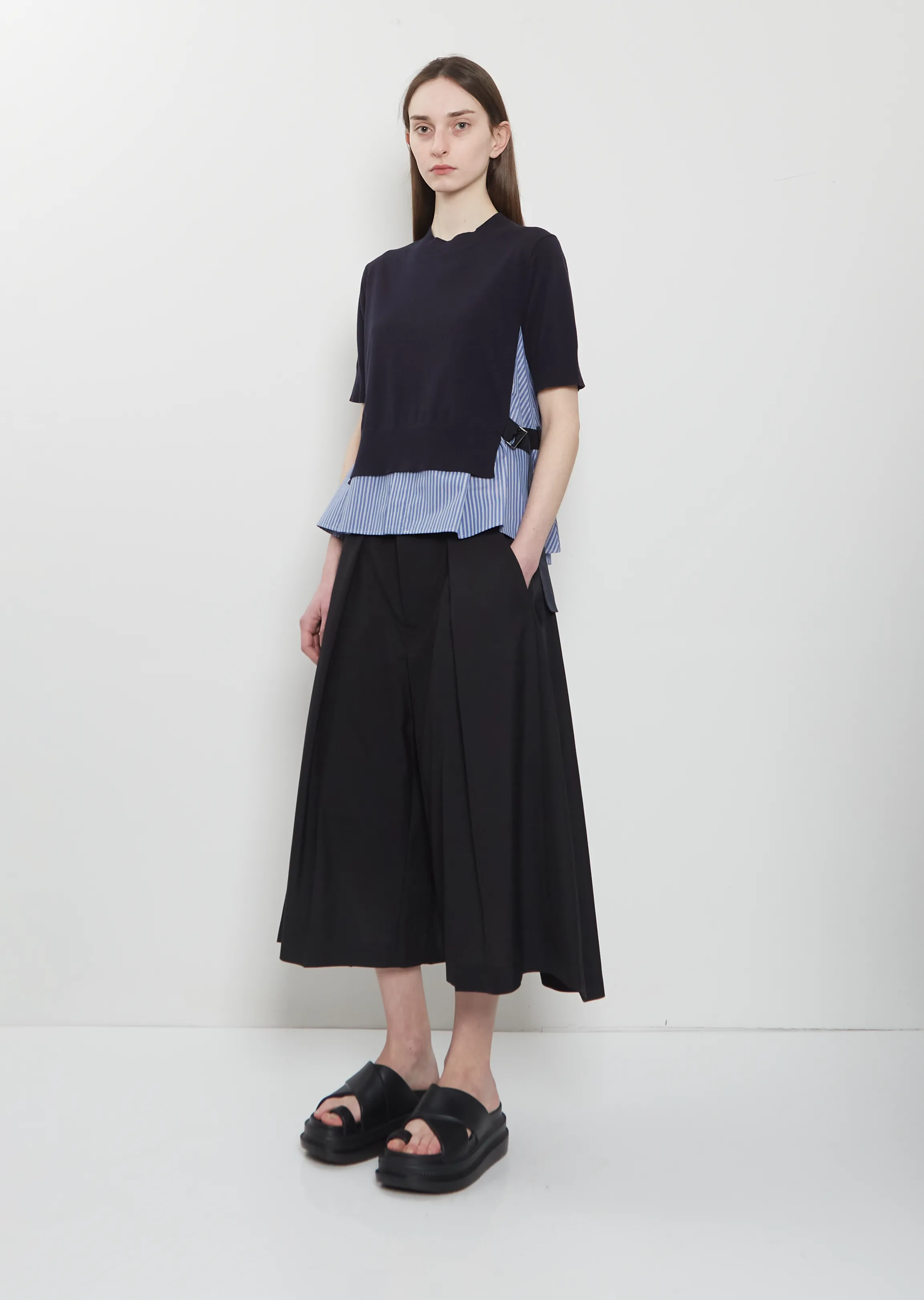 Poplin x Cotton Knit Pullover sold by La Garconne product image thumbnail 4