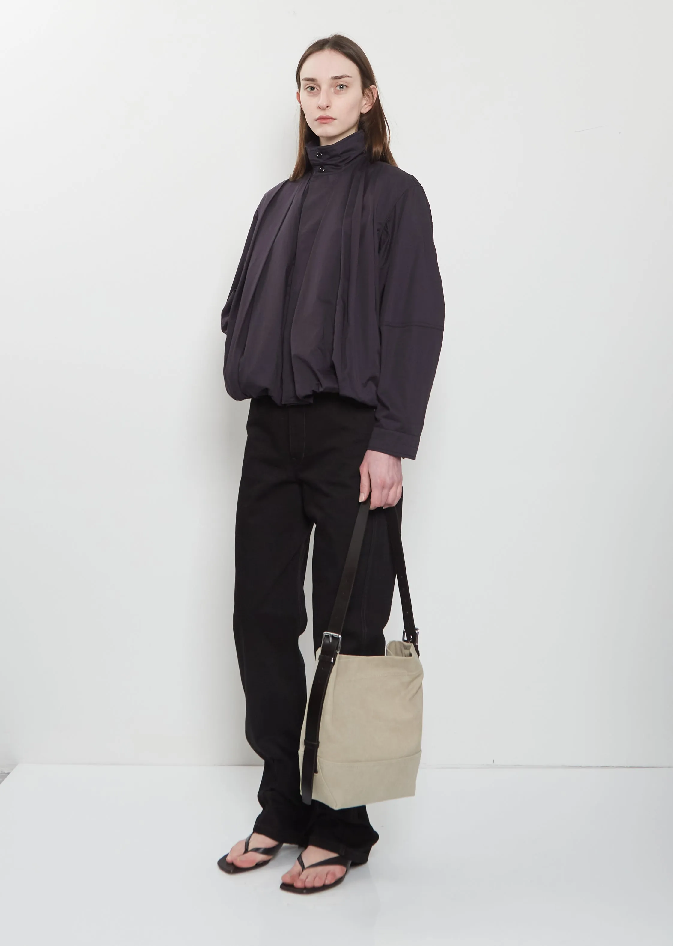 Belted Tote, Small — Dark Linen sold by La Garconne product image thumbnail 2