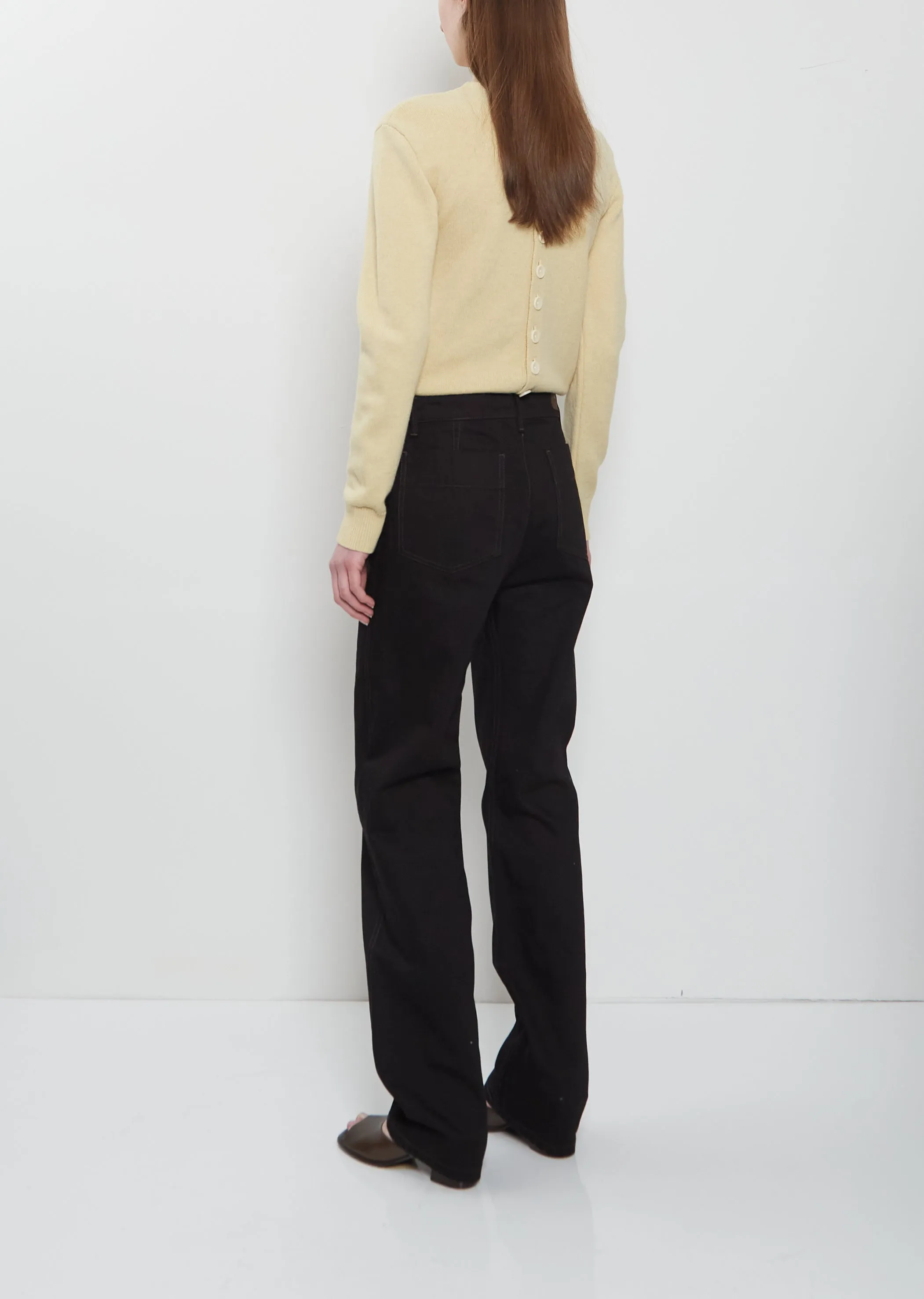 Five Pockets Cotton Twisted Pants — Black sold by La Garconne product image thumbnail 2