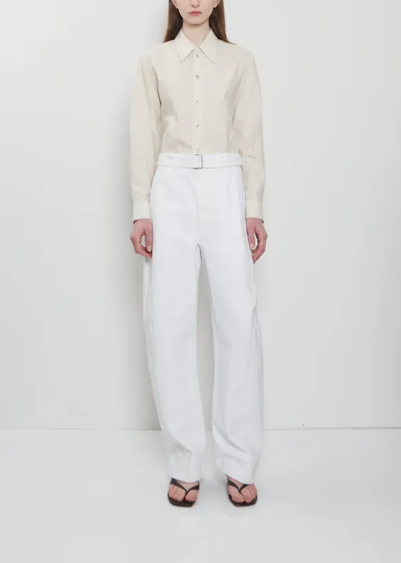 Twisted Belted Cotton Pants sold by La Garconne