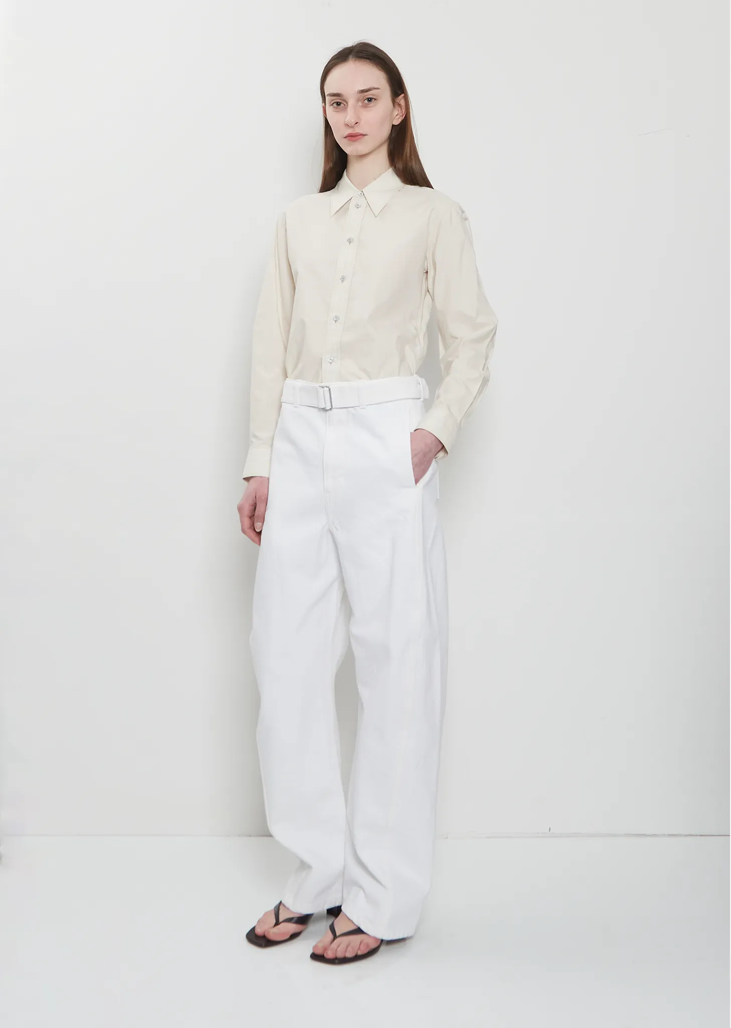 Twisted Belted Cotton Pants sold by La Garconne product image thumbnail 4