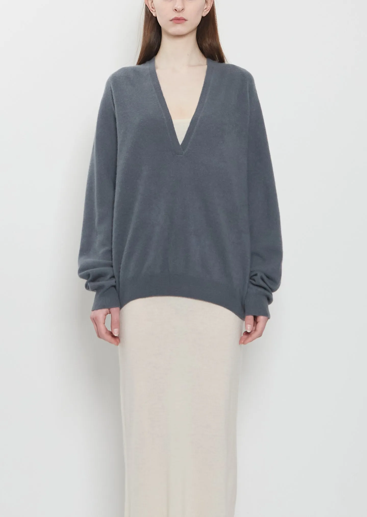 Johnny Cashmere Sweater — Dark Grey sold by La Garconne