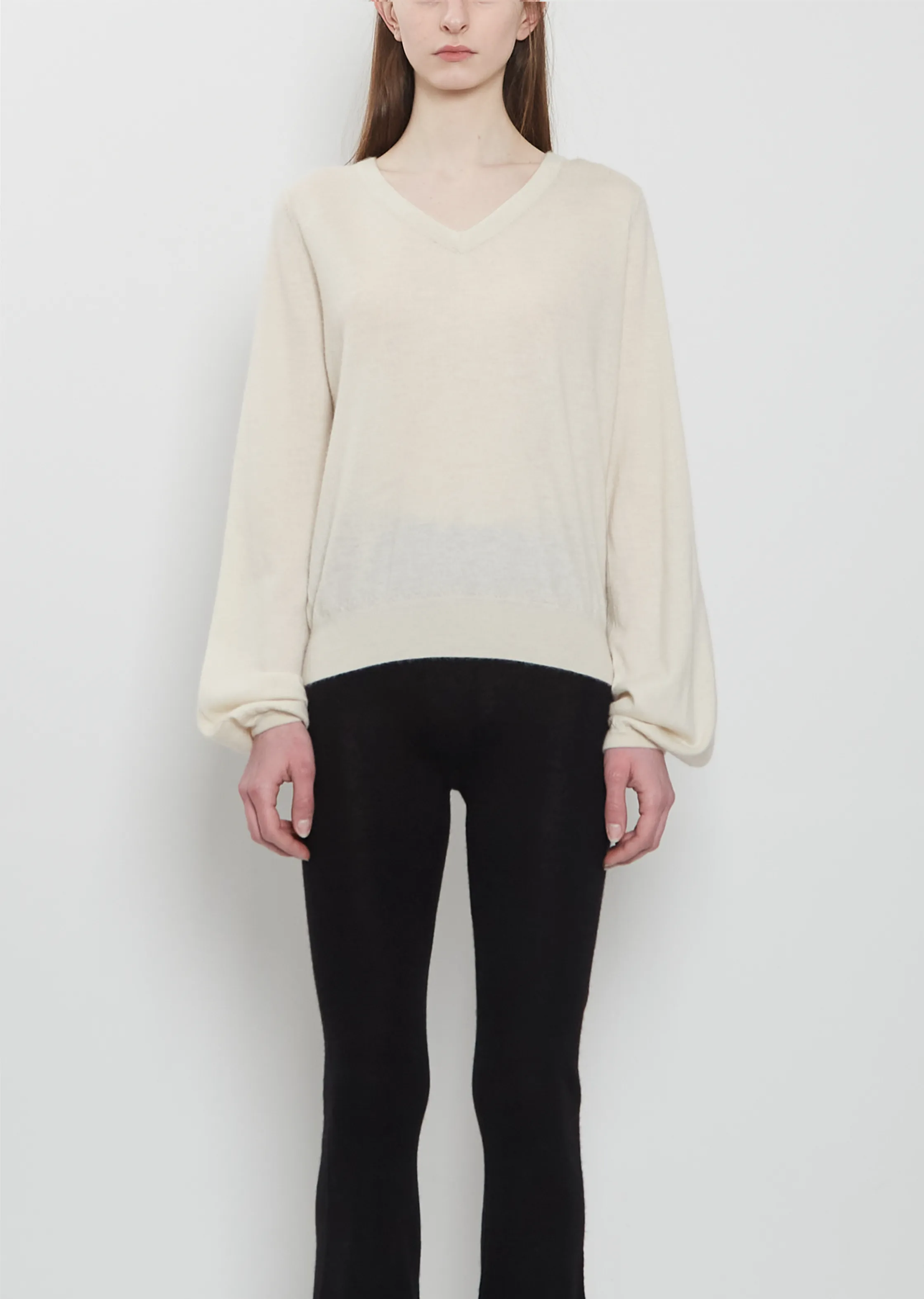 Mini Gypsy Cashmere Sweater — Chalk sold by La Garconne