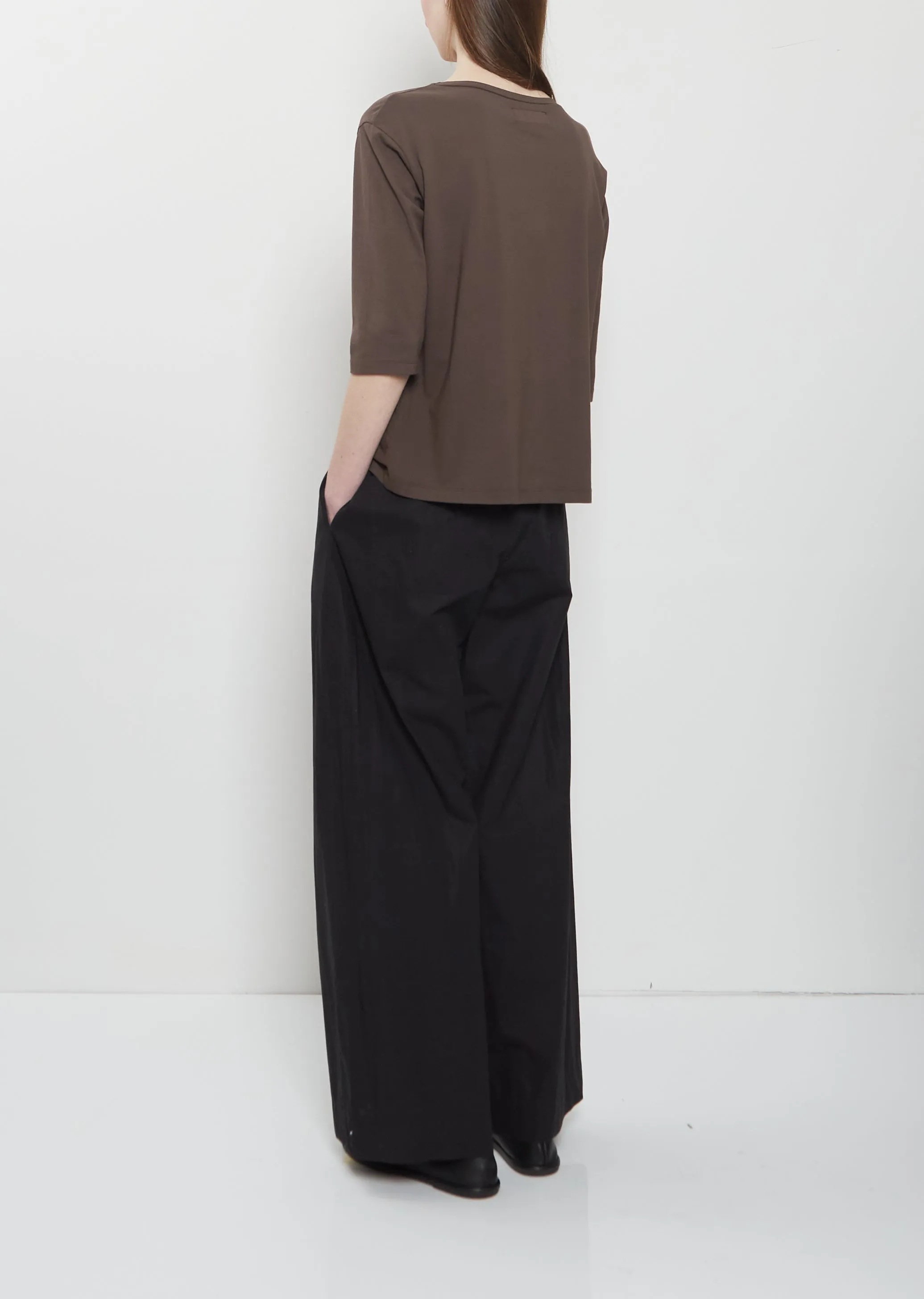 Teresa Stretch Cotton Opera Tee — Brown sold by La Garconne product image thumbnail 3