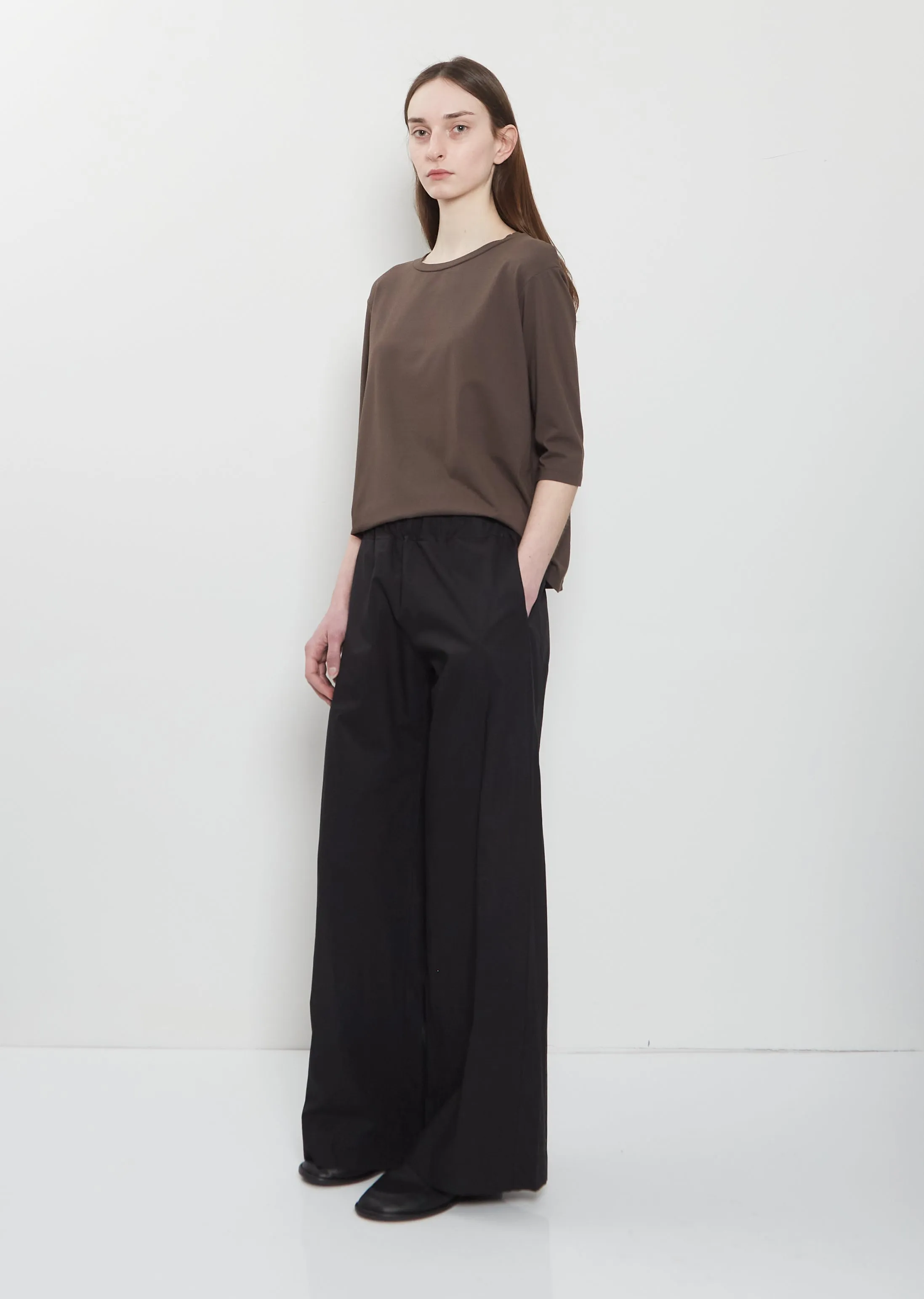 Teresa Stretch Cotton Opera Tee — Brown sold by La Garconne product image thumbnail 4