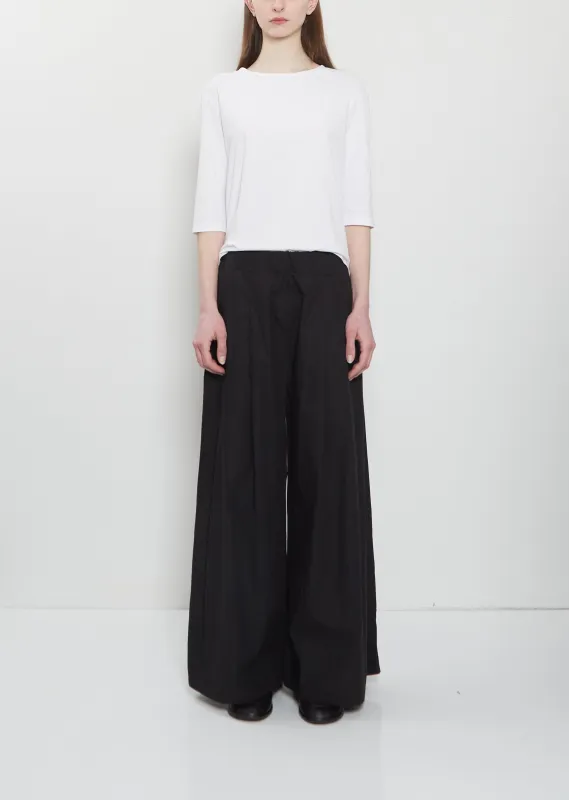 Dalla Cotton Clara Pant — Black sold by La Garconne