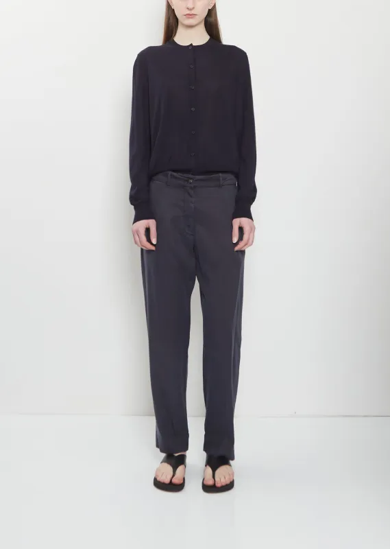 Karsten Lyocell Pant — Navy sold by La Garconne
