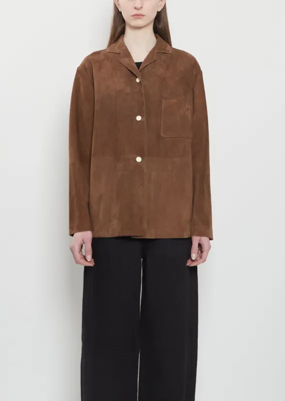 Janine Suede Shirt made by The Row