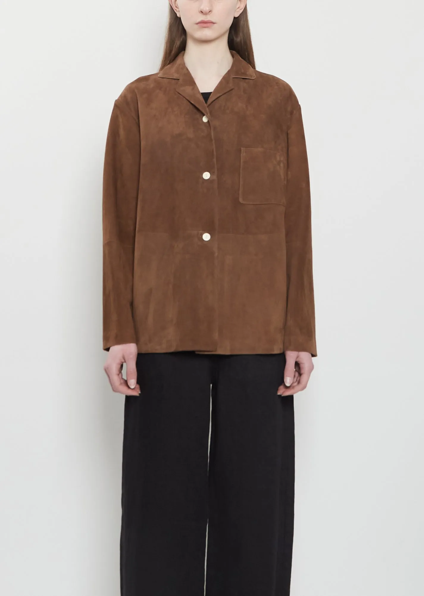 Janine Suede Shirt sold by La Garconne