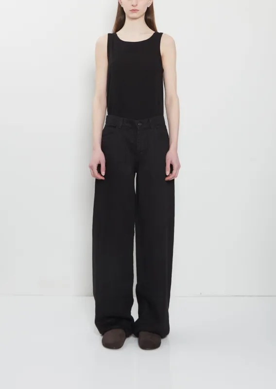 Eglitta Cotton Jean — Black sold by La Garconne