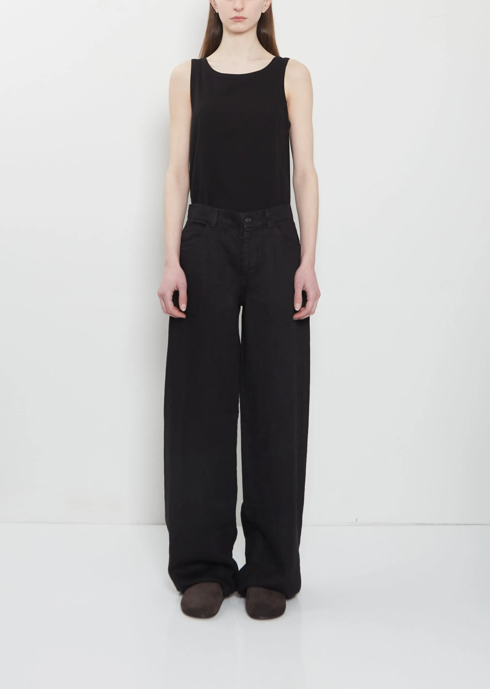 Eglitta Cotton Jean — Black sold by La Garconne