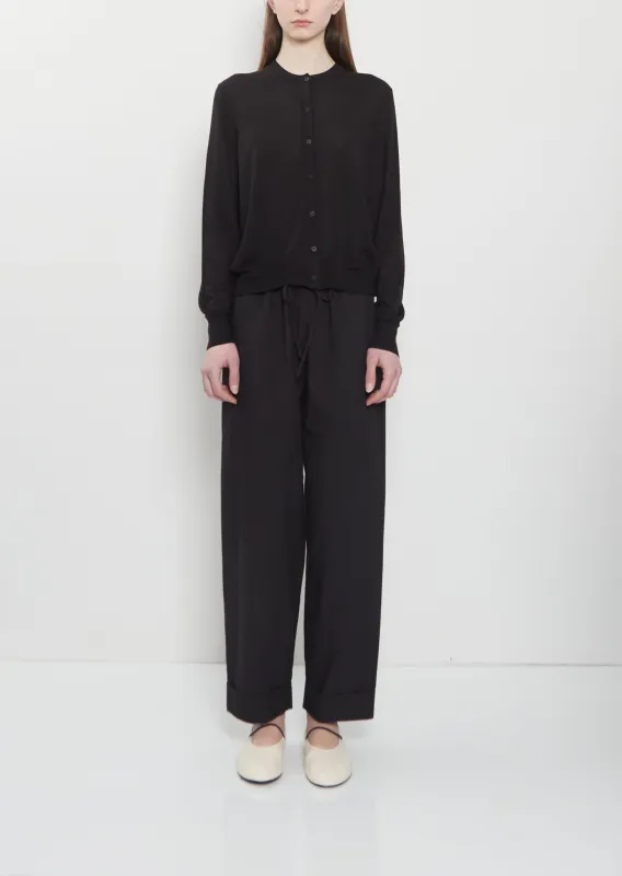 Delano Cotton Pant — Black made by La Garconne