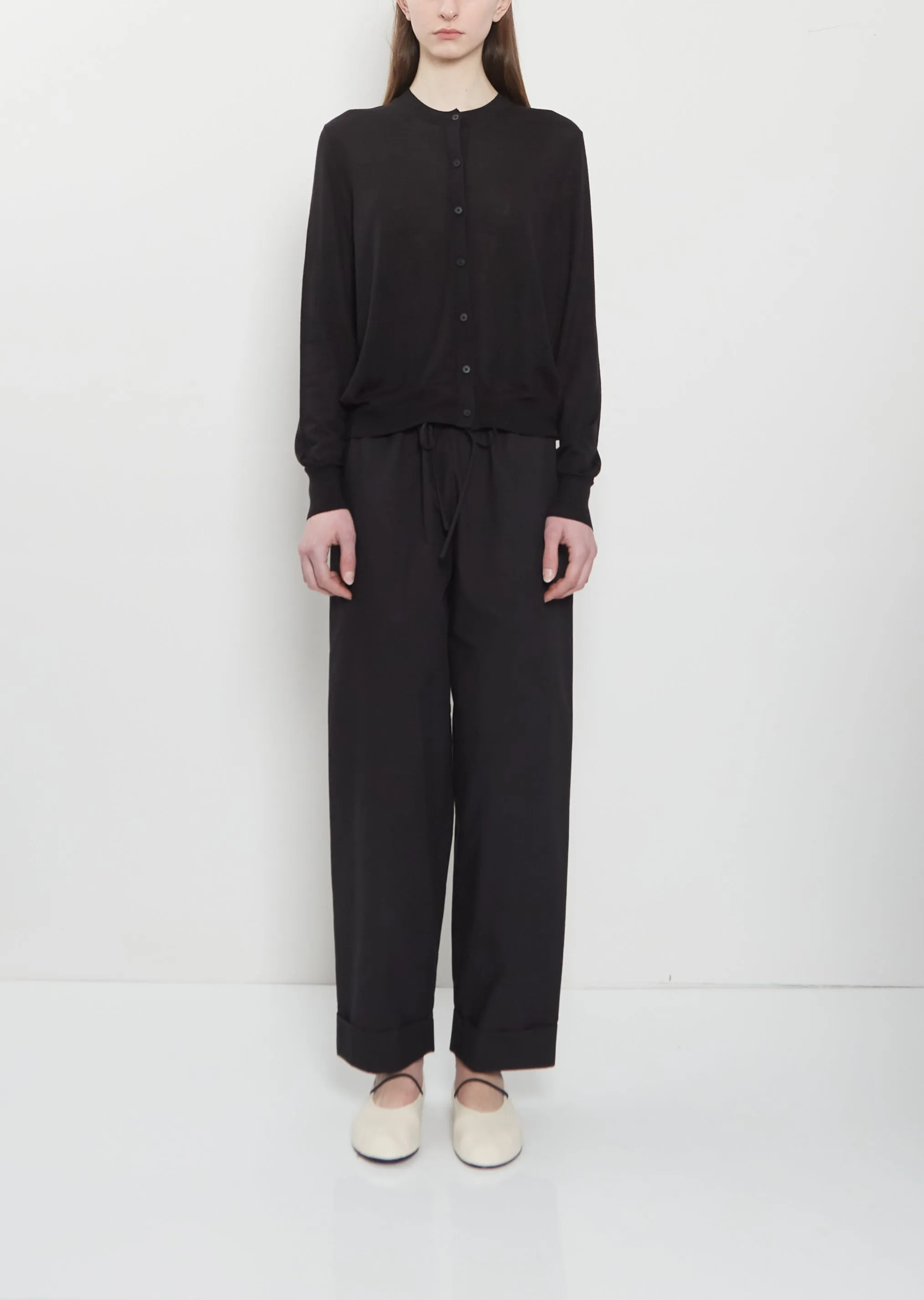 Delano Cotton Pant — Black sold by La Garconne
