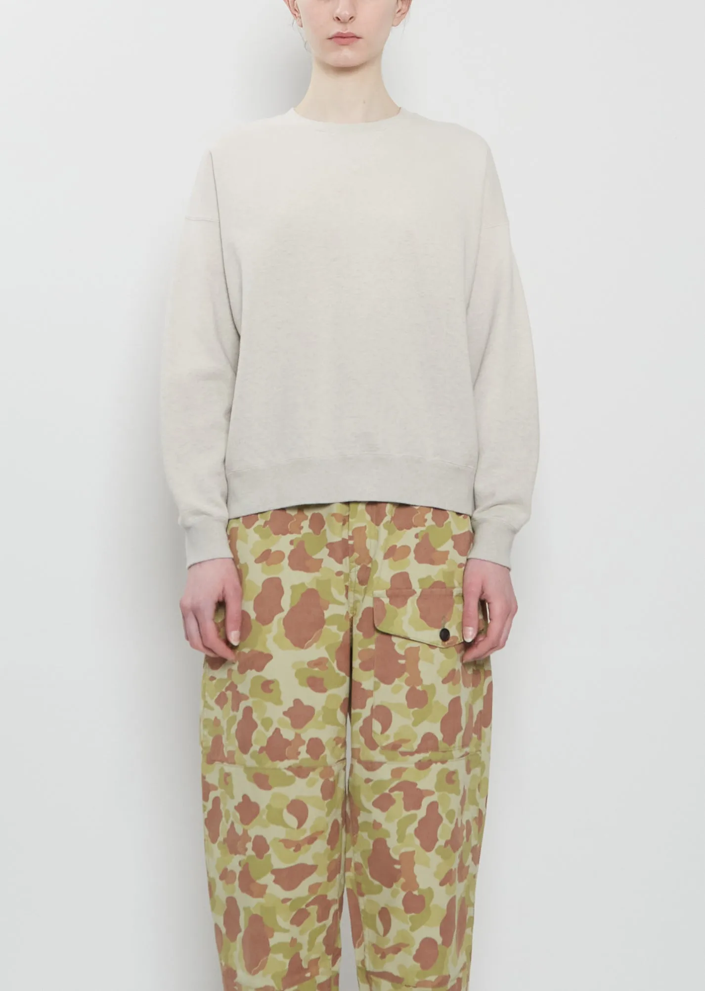 Amplus Cotton Sweatshirt — Grey sold by La Garconne