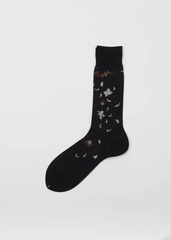 Wind & The Acorn Tree Wool Socks — Black sold by La Garconne