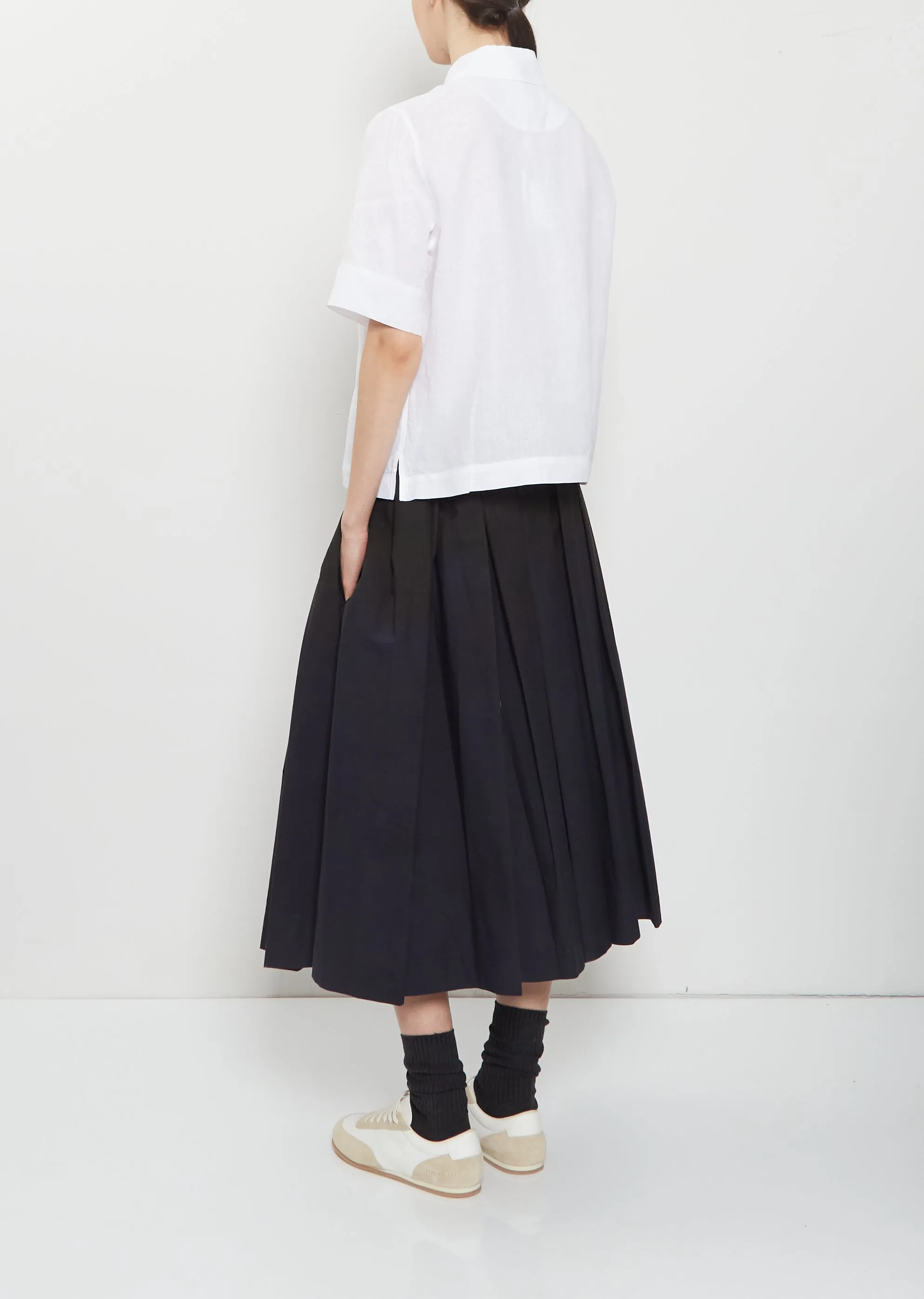 Round Collar Linen Shirt sold by La Garconne product image thumbnail 3