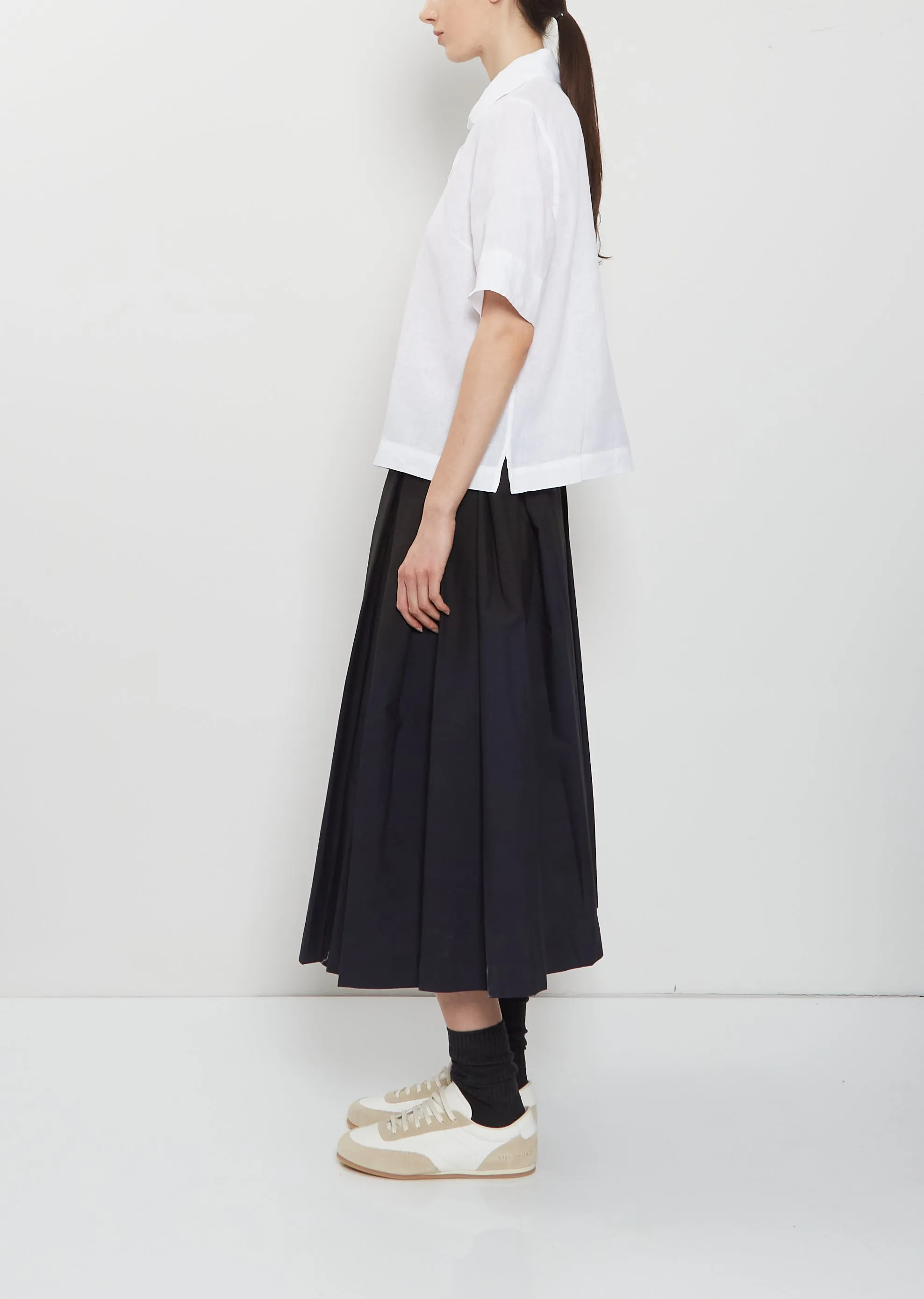 Round Collar Linen Shirt sold by La Garconne product image thumbnail 2