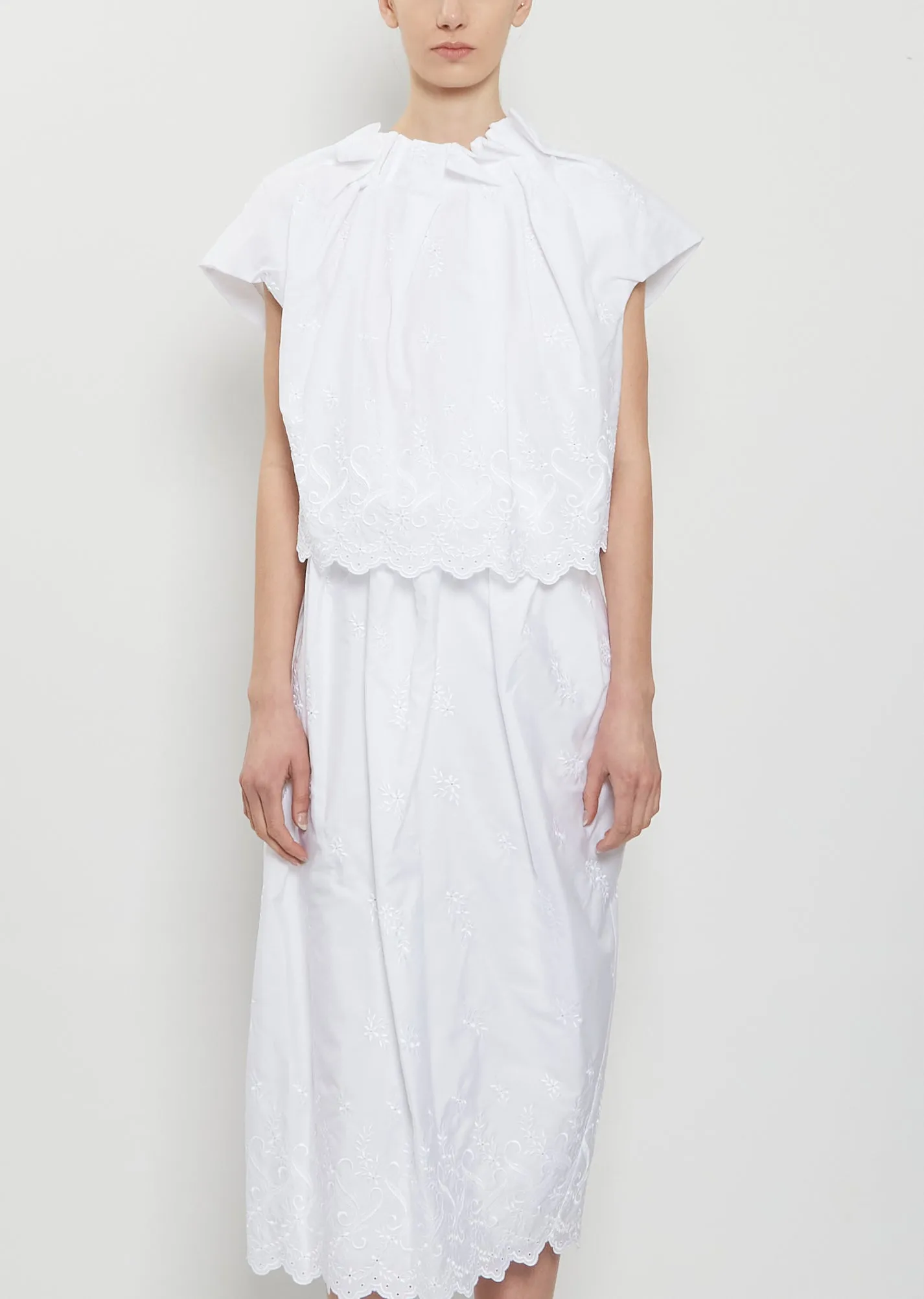 Gathered Cotton Tulip Top sold by La Garconne