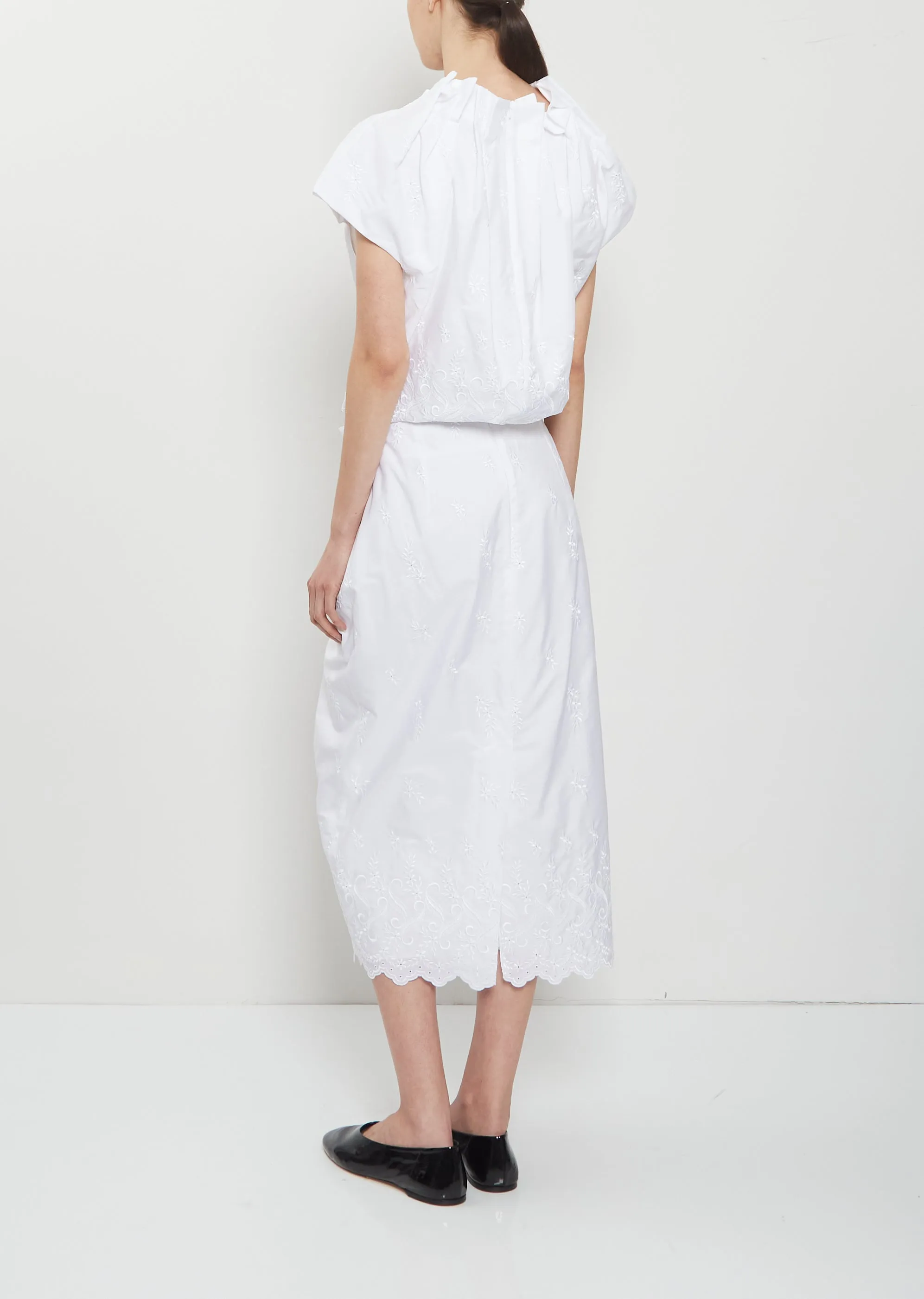 Pleated Waist Cotton Pencil Skirt sold by La Garconne product image thumbnail 3