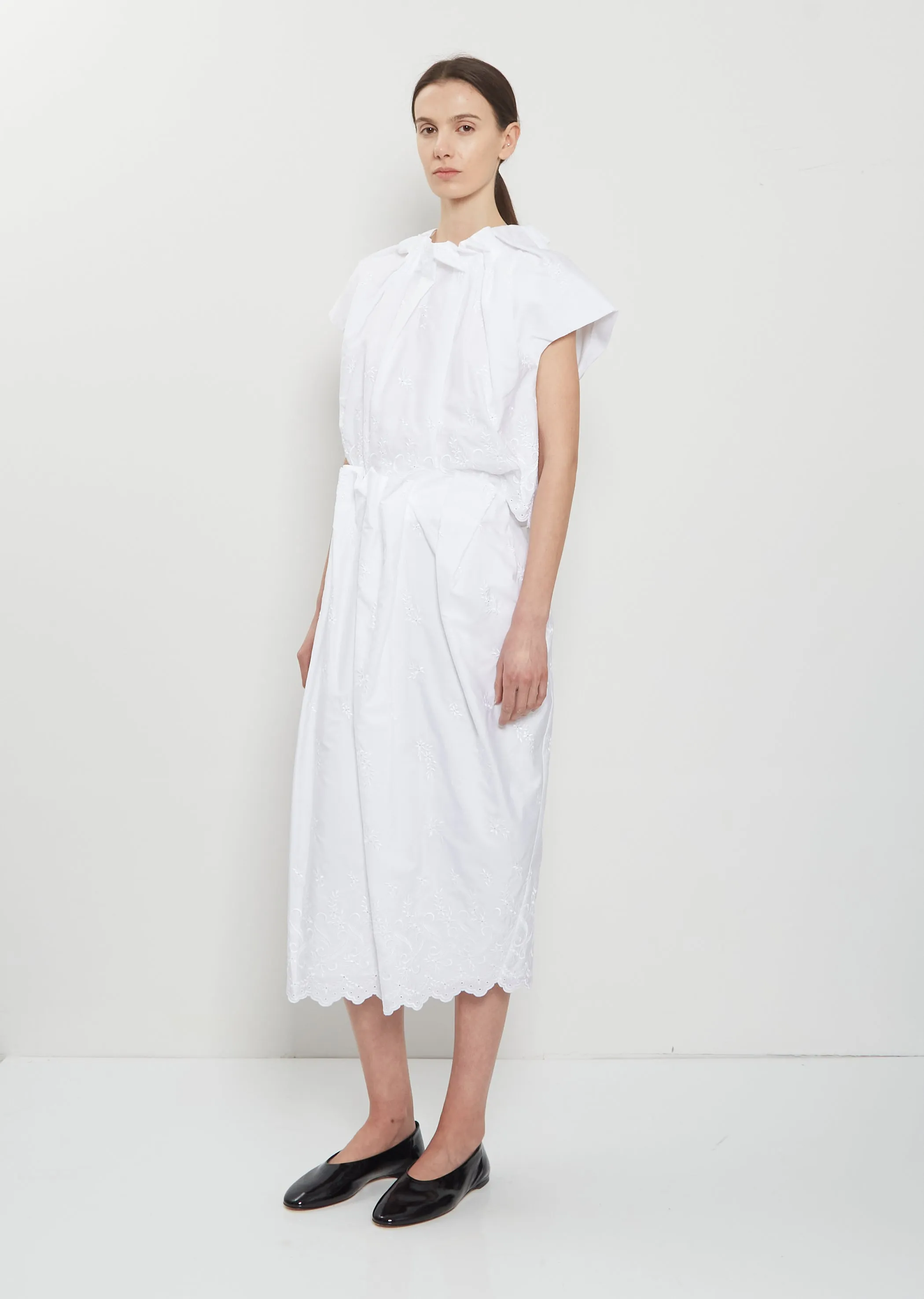 Pleated Waist Cotton Pencil Skirt sold by La Garconne product image thumbnail 4