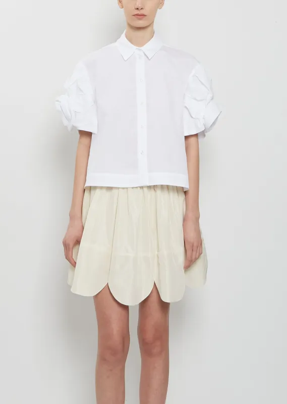 Rose Puff Sleeve Cotton Shirt sold by La Garconne