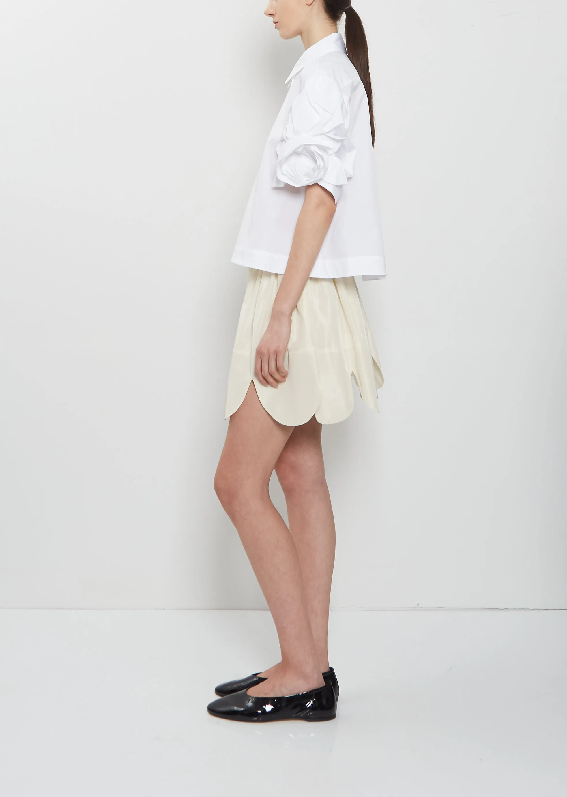 Rose Puff Sleeve Cotton Shirt sold by La Garconne product image thumbnail 2