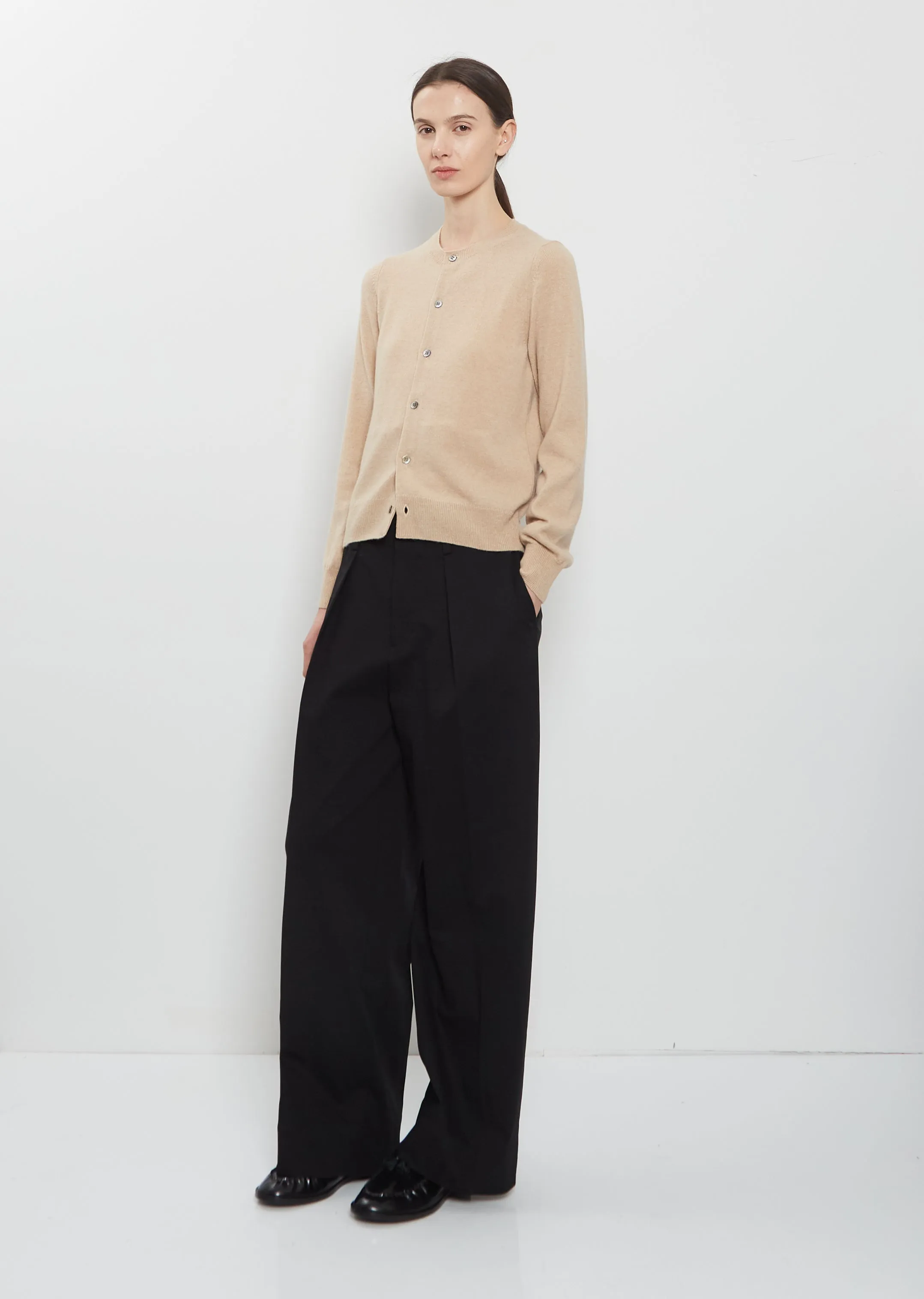 Round Neck Cashmere Cardigan sold by La Garconne product image thumbnail 4