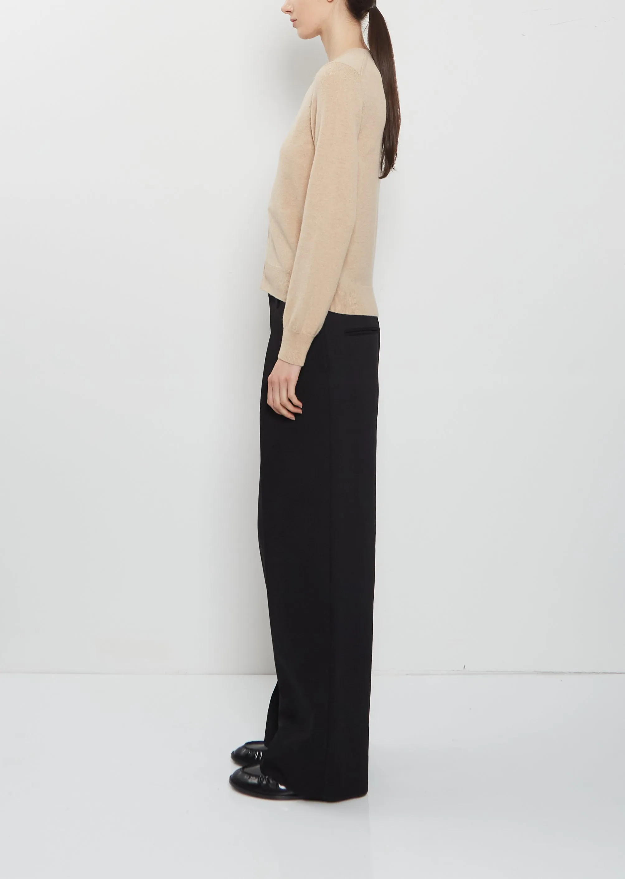 Round Neck Cashmere Cardigan sold by La Garconne product image thumbnail 2