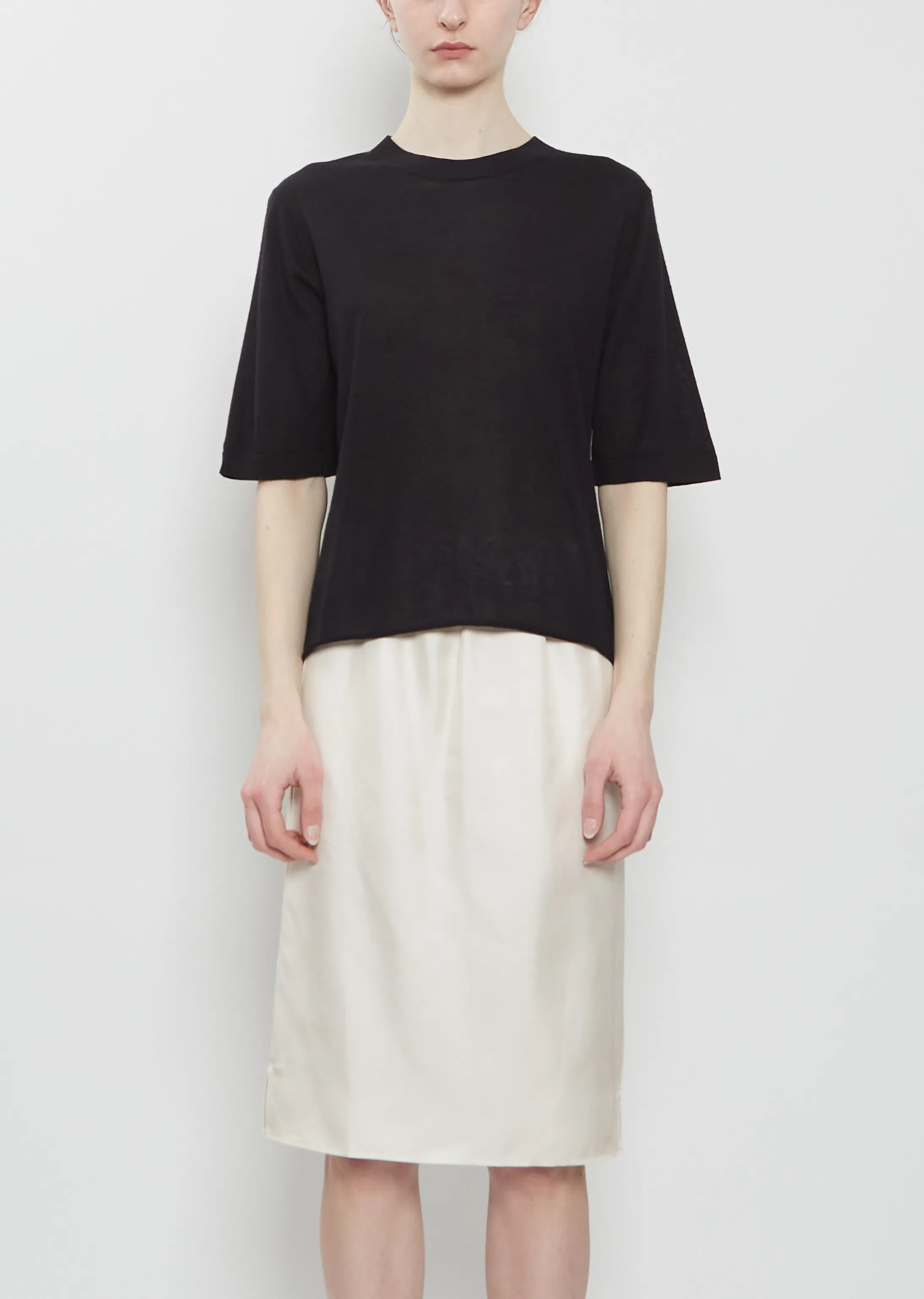 Nala Fine Cashmere Top — Black sold by La Garconne