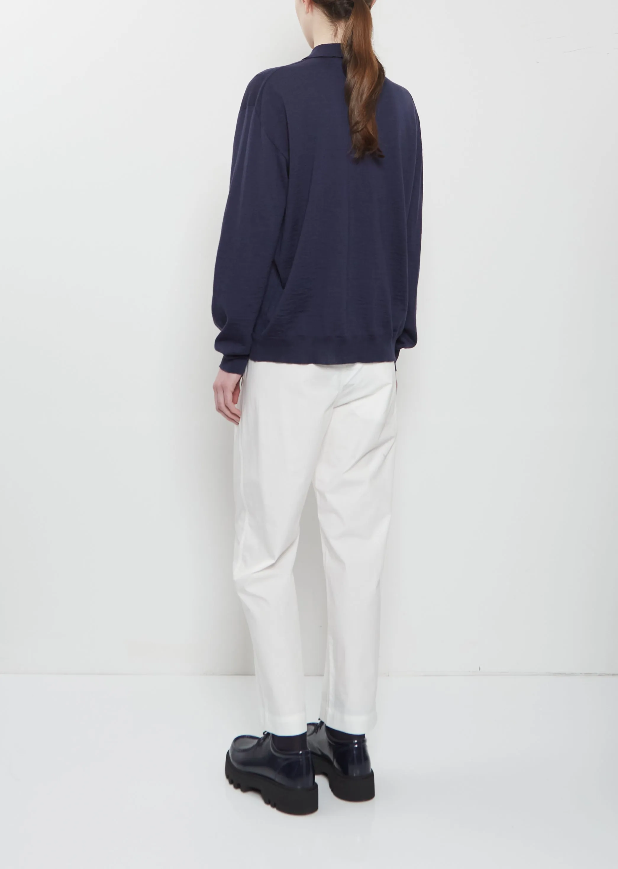 Morse Wool Polo Sweater — Midnight sold by La Garconne product image thumbnail 3