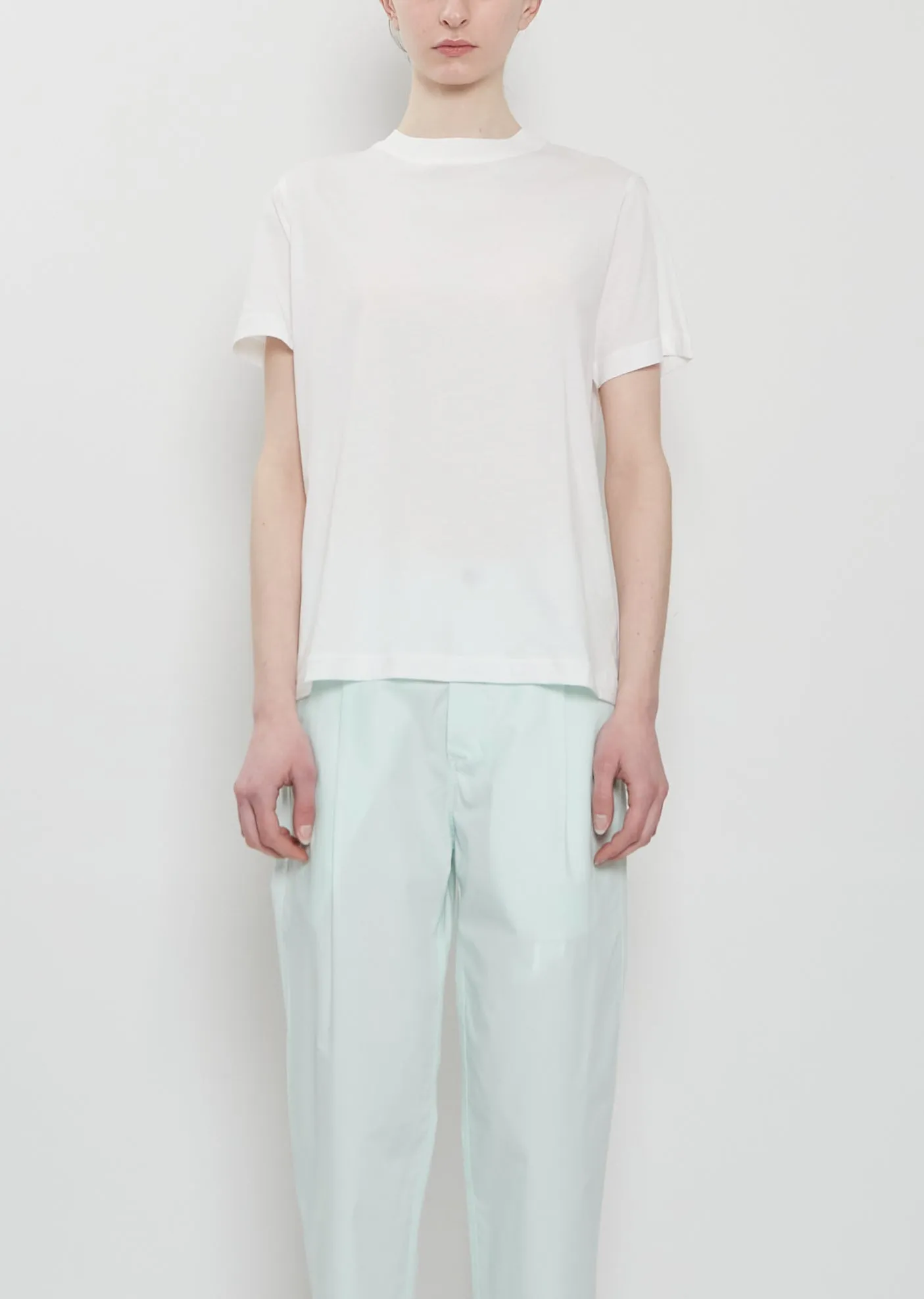 Tag Fine Cotton Jersey T-Shirt — White sold by La Garconne