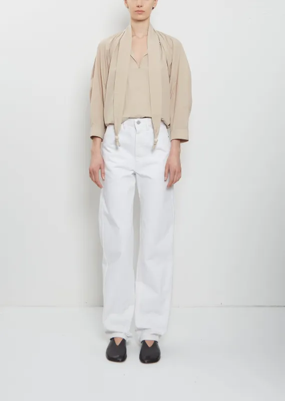 Five Pockets Cotton Twisted Pants — Milk made by Lemaire