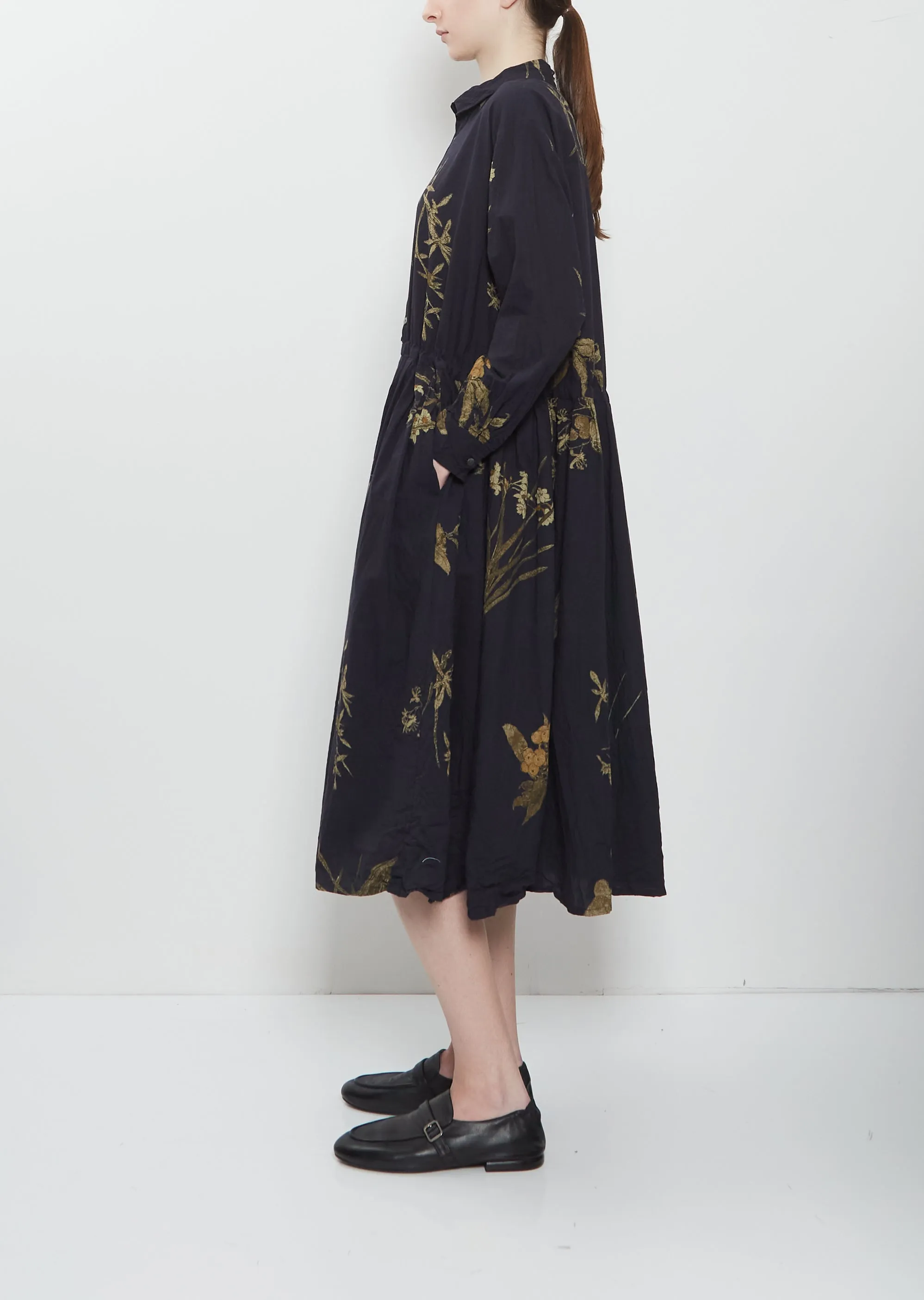 Japonism Flower Print Dress — Navy sold by La Garconne product image thumbnail 2
