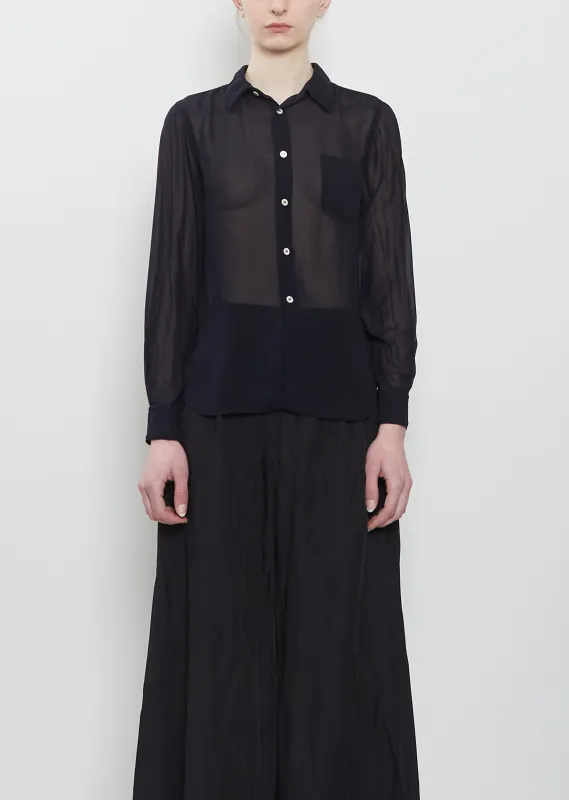 Button Up Sheer Shirt made by Comme des Garcons