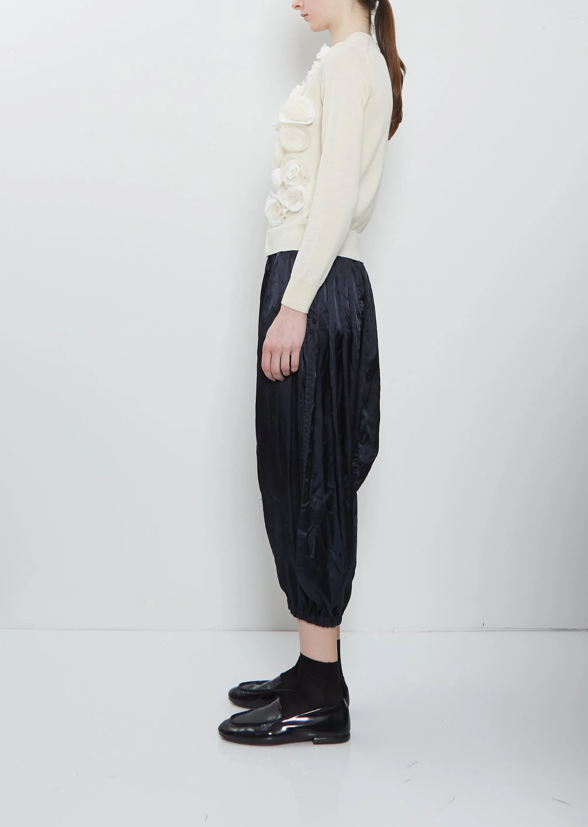 Flower Appliques Wool Cardigan sold by La Garconne product image thumbnail 2