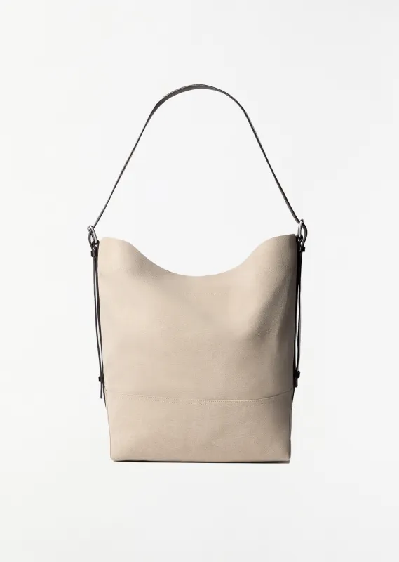 Belted Tote Bag — Dark Linen made by Lemaire
