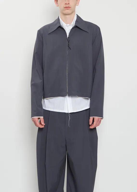 Fitted Zip Wool Jacket made by Camiel Fortgens