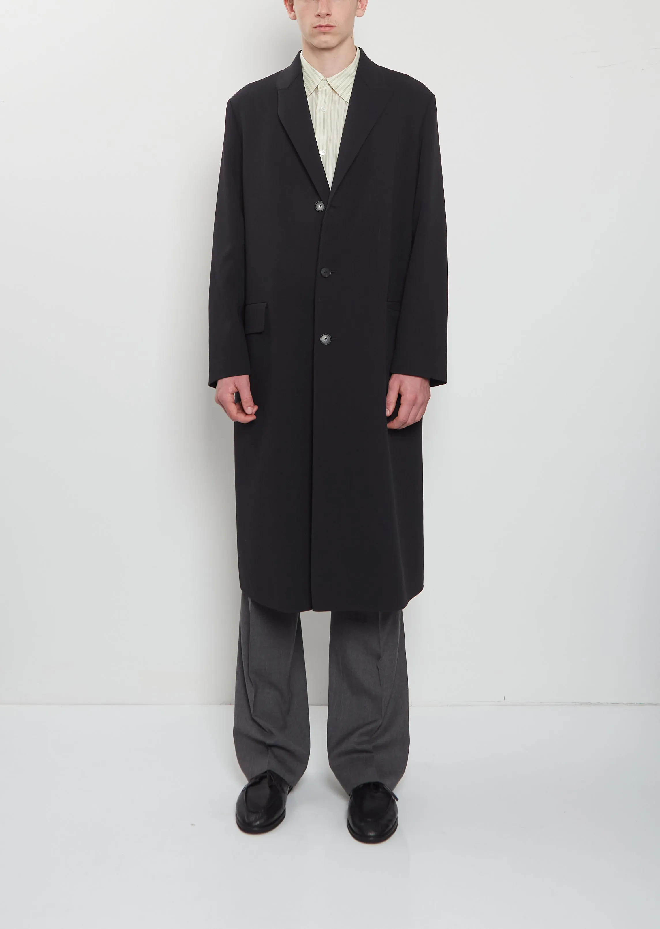 Structured Wool Hand-Sewn Coat sold by La Garconne