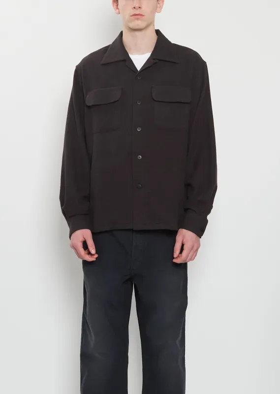 Carrow Wool Linen Shirt made by La Garconne