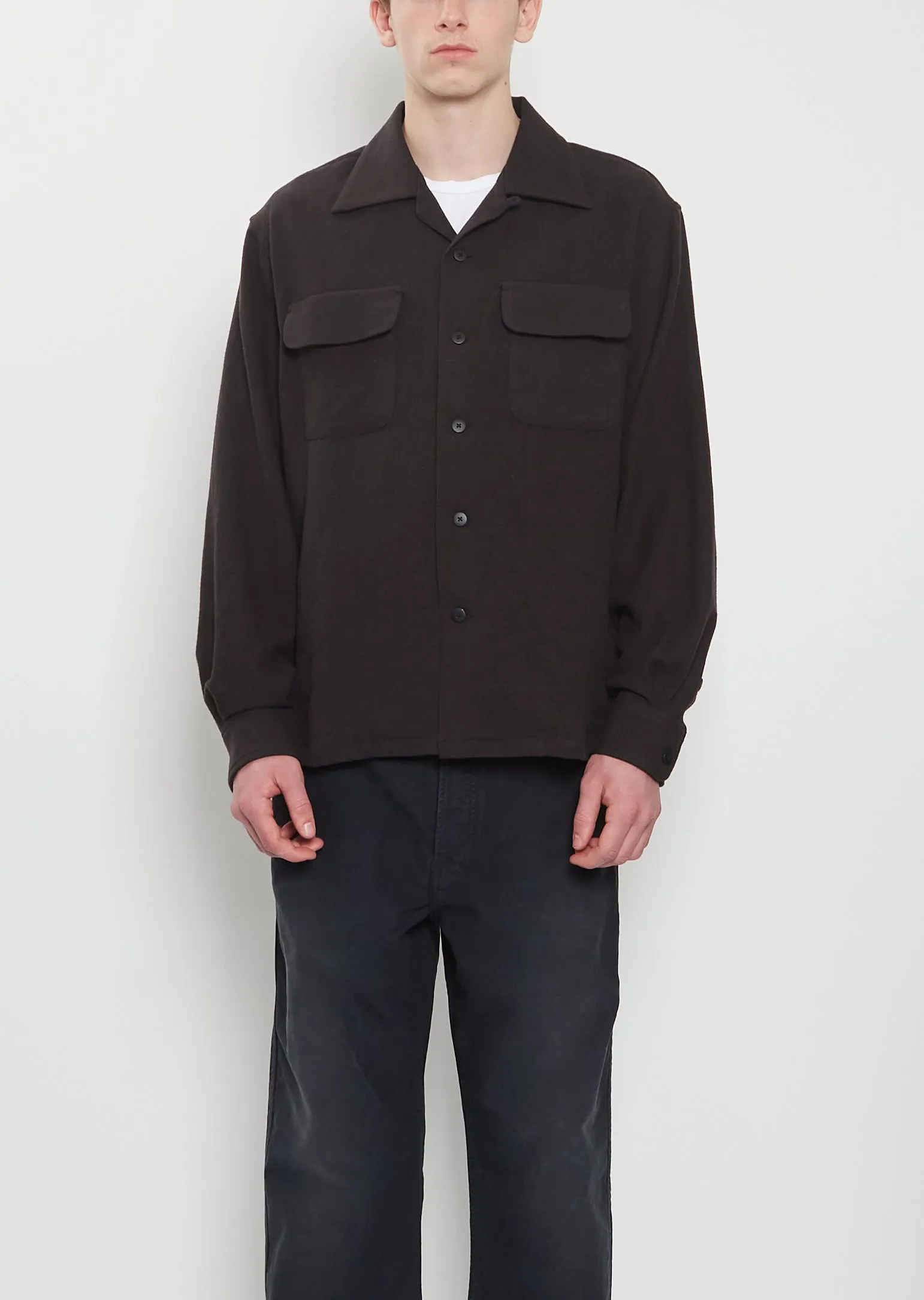 Carrow Wool Linen Shirt sold by La Garconne